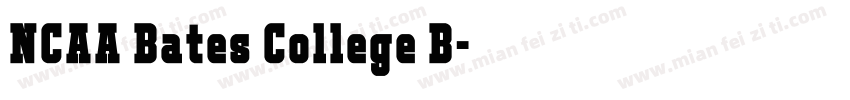 NCAA Bates College B字体转换